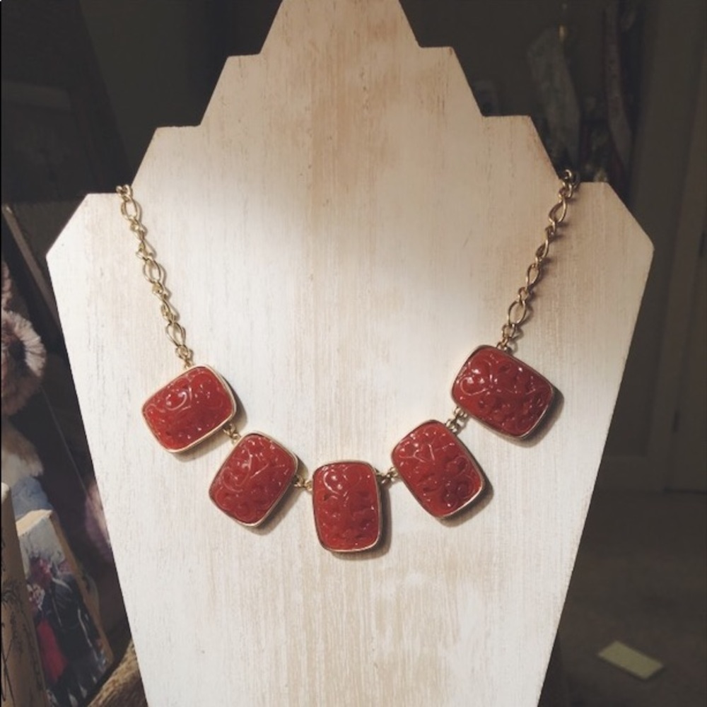 burnt orange necklace